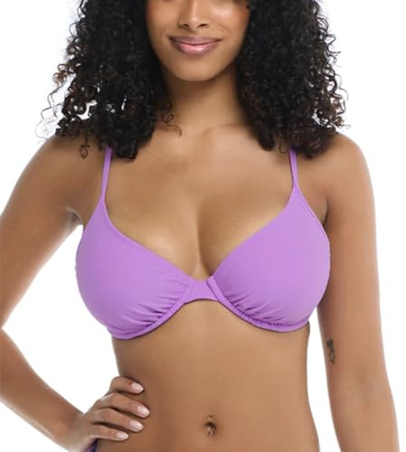 Body Glove Women's Smoothies Solo Solid Underwire D, Dd, E, F Cup Bikini Top Swimsuit Bikini Top (Pack of 1)