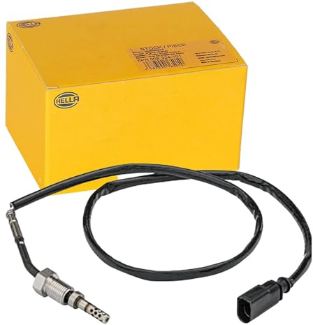HELLA 6PT 358 181-431 Sensor, exhaust gas temperature - 2-pin connector - Bolted - Cable: 740mm