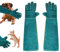awagas Handschuhe für Tiere, 62 cm, ultra-lang, Leder, kratzfest, bissfest, zum Baden, Fellpflege, Schweißen, Gartenarbeit, Handhabung von Hunden/Katzen/Vogel/Reptilien