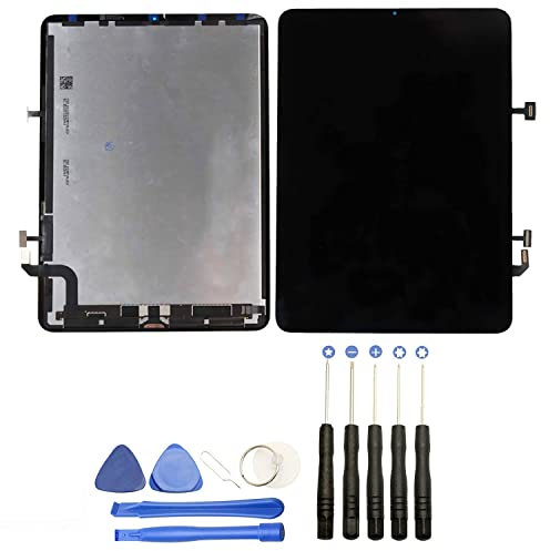 JUANIO Pantalla Completa: Vidrio táctil + Pantalla LCD Compatible con iPad Air 4 (2020) A2324 A2072 A2325 A2316 10.9 Plata Negro + Herramientas Ofrecido