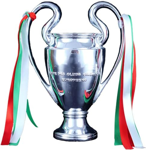 Trofeo della Federazione calcistica Europea Trofeo Champions Trofeo League, Replica del Trofeo Artistico della Coppa del Mondo di Calcio, Souvenir, Argento (European Championship 32CM)