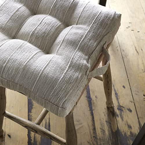Pineapple Elephant Florin Cotton Jute Blend Indoor Seat Pad Natural