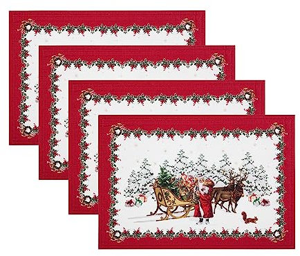 Elrene Home Fashions Villeroy & Boch Elrene Home Fashions Toy's Fantasy Holiday Platzsets, 33 x 48 cm, Mehrfarbig, 4 Stück
