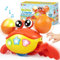 JOYIN Krabbelkrabbe, Babyspielzeug, interaktives großes Krabbenspielzeug, tanzende Krabbe, die Hindernissen automatisch ausweicht, Geschenk für Kleinkinder von 0–6, 6–12 und 12–18 Monaten
