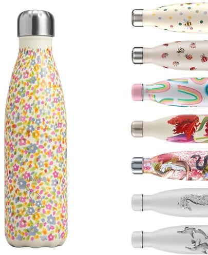 Chilly's Water Bottle - Stainless Steel and Reusable - Leak Proof, Sweat Free - Wildflower Meadows, 500ml