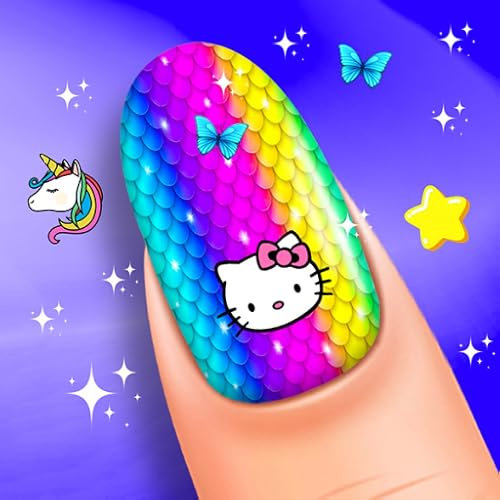 Hübsche Mädchen-Acryl-Nagellack-Salon-Mode-Spaß-Kunst-Design-Spiele: Stilvolle Kitty-Nagel-Maniküre- und Pediküre-Makeover-Beauty-Spa-Spiele