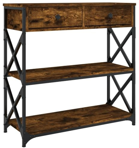 vidaXL Konsolentisch Räuchereiche 75x28x75 cm Holzwerkstoff