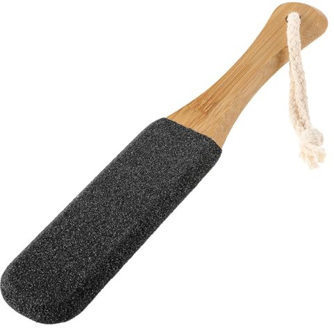 Mabor Feet Scrubber Wooden Handle Foot File Callus Remover Professional Pedicure Foot Rasp Removes for Cracked Heels Dead Skin Corn Hard Skin(Black)