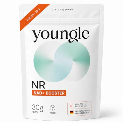 100% reines NAD+ Nicotinamide Riboside Chloride 10g Pulver - 1+ Mon NR Kur - Hochdosiertes Anti-Aging Supplement & NAD Plus Booster - Entwickelt von Ärzten - Alternative zu NMN - Made in Germany