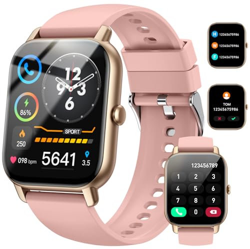 Smart Watch for Women Men Answer/Make Calls, 1.85 Smartwatch, Fitness Watch with Heart Rate Sleep Monitor, Step Counter, 100+ Sports, IP68 Waterproof Fitness Smartwatches Compatible with Android IOS