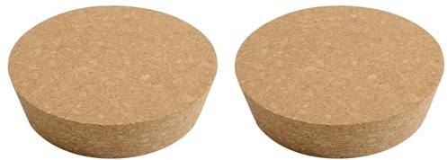 INCREWAY Lot de 2 bouchons coniques en liège de rechange pour bouteilles de vin, bocaux en verre, 120 x 105 x 30 mm