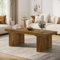 Tribesigns Table Basse Rectangulaire, 120 cm Grande Table Basse Moderne en Bois, Table de Cocktail pour Salon, Ferme, Table Centrale, Marron