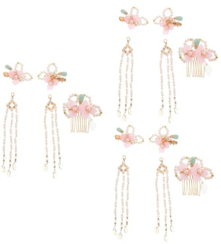 Healeved 3ensembles Pince à Cheveux Avec Et Chaînes De Accessoires Traditionnels Ensemble De Décoration Pour Cheveux Avec Peigne Et à Franges