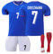 Maillot de Foot Enfant et Homme Maillot Equipe de Football 2024 2025 Nouveau,Ensemble foot Enfant Soccer Jersey 3 Pièces, Équipement Football Garçons/Adultes Entrainement T-Shirt et Short Chaussettes