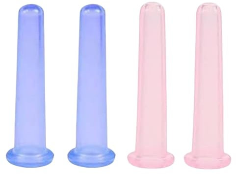 LiJuanWang Ventosas Faciales,4 Piezas Mini ventosas faciales para Masaje de Silicona,Ventosas de Masaje Gua Sha Herramienta Ventosas de Silicona Ventosa Celulitis para la Piel del Cuello Facial