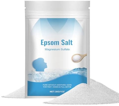 Epsom Salz Badesalz, Natürliches Salz, Bittersalz Badesalz, Basenbad, Körperpflege, Badezusatz als Vollbad, Fußbad, Sitzbad etc (1)