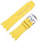 SERDAS Für Audemars und Piguet Royal Oak Strap Original AP 15710 26470 Silikon Gummi Sport Uhrenarmband 28mm Armband Zubehör(Yellow-silver)