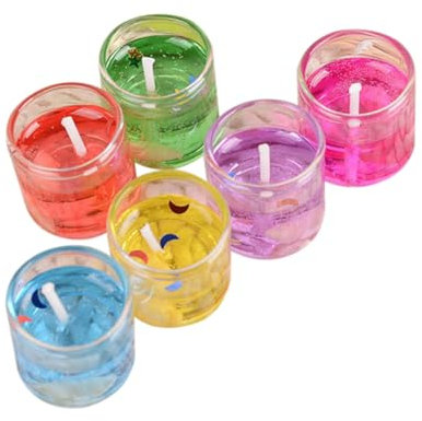 CHILDWEET 6stücke Teiliges Romantischer Jellykerzen Für Candlelight-dinner Duftende Kerzen Für Valentinstag Und Hochzeiten Farbenfrohe Dekoration Für Besondere Anlässe