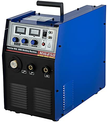 Saldatrice, MIG-250 250AMP Mig/MMA 2-in-1 Inverter DC Saldatore IGBT Gas/Gashless Wire Feeder 20-45A,Protezione di sicurezza