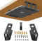 BYMECOST Under Desk Laptop Storage Mount, Metal Under Desk Device Holder, for Devices Up to 2.1 Thick, MacBook, Mini, Keyboard, Router, with Anti-Scratch Silicone (Black)