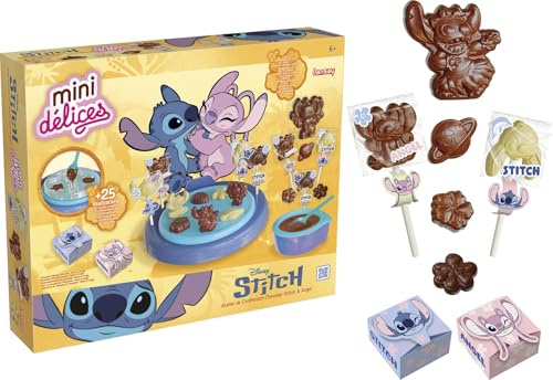 Lansay - Mini Délices Stitch et Angel - Atelier de Confection - Dès 6 Ans | Cuisine Créative - Moules Rigides et Décorations Fournies - Démoulage Facile - À Partager en Famille avec un Adulte