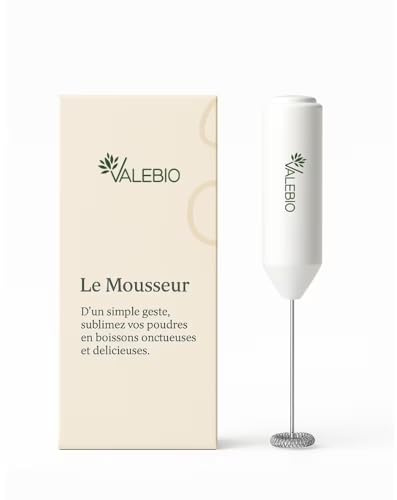 Mousseur électrique I Fouet acier inoxydable pour boissons latte I Valebio | Fouet électrique sans fil, acier inoxydable, pour collagène, matcha et boissons latte