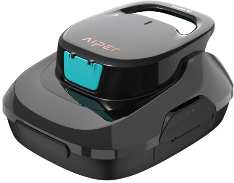 AIPER Scuba SE - Robot aspirador de piscina inalámbrico con 90 minutos de autonomía, sistema de autoestacionamiento inteligente y diseño ligero, para piscinas de suelo de hasta 80 m²