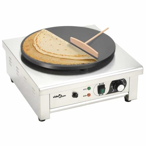 INLIFE Crêpière électrique avec bac de récupération 40 cm 3000 W