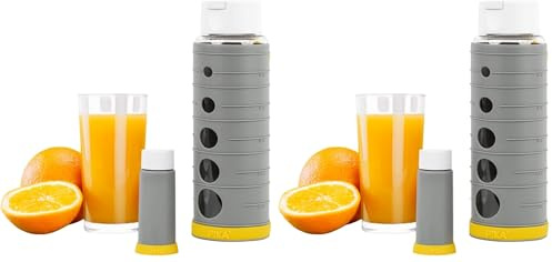 Pika - Gourde de conservation sous vide pour jus de fruits et légumes - 600ml - Verre borosilicate - Conserve 3x plus longtemps (Lot de 2)