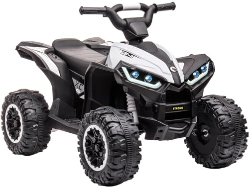 Garvee 12V Kids Electric ATV Quad Bike Ride on Car with Remote Control, Battery Powered 4-Wheel Off-Road Vehicle for Boys & Girls Ages 3-8, 2 Speed Modes, LED Headlights, Bluetooth Music