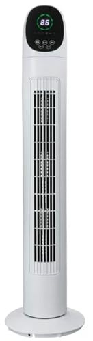 Bladeless Tower Fan, 80° Oscillating Cooling Fan with Digital Display, Quiet Operation, 3 Speeds, Portable Floor Fan for Home or Office, Energy Efficient & Safe Design