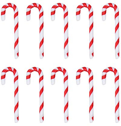 NUOBESTY 50 Stücke Weihnachten Zuckerstangen Baumschmuck Christbaumschmuck Weihnachtsbaum Deko Weihnachtsschmuck Weihnachtsdeko Anhänger
