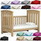 3 Pieces Bedding Set Pillowcase+Duvet Cover + Fitted Sheet for Baby Toddler to fit Cot/Cot Bed (Lilac)