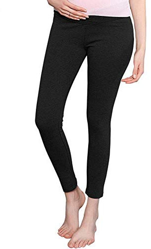 Leggings Pour Femmes Enceintes Minces Vêtements D'extérieur Pantalons Pantalons Courts Coton Femmes Enceintes Glisser Ventre Pantalons Printemps Et Automne,Black-M