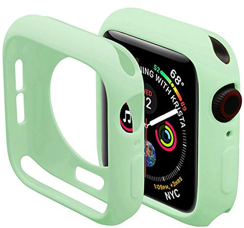 Mimall Funda Compatible con Apple Watch Series 3/2/1 38mm, Bumper Case Anticaída para iWatch, Suave Flexible TPU Funda Protectora Slim para Apple Watch Series 3/2/1 38mm - Verde Menta
