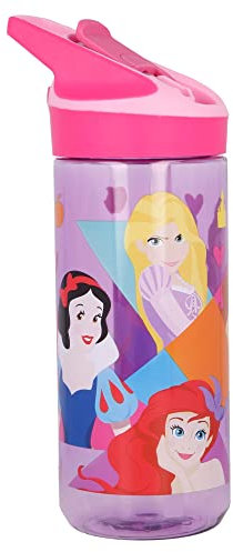 Stor Disney Princess 620ml Water Bottle for Kids, School Drinks Bottle Made of Durable Tritan, Bpa Free, Disney Princess Bright & Bold
