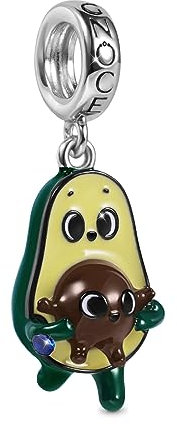 GNOCE Naolito Müde Avocado Anhänger Charm Sterling Silber Baumeln Charm Fit Armband/Halskette Schmuck Geschenk Für Frauen Mädchen Tochter Herren