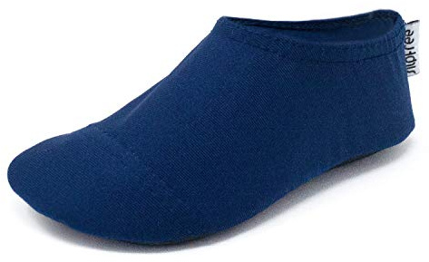 Slipfree Non-Slip Shoes for Girls and Boys. Light, Soft and Comfortable, Unisex Kids Beach Water Shoes with Protective Sole, Ideal for Holiday, Sports and Home. Navy, Age 7-8 Years Old