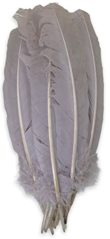 MIJOMA Set aus echten Federn, Dekofedern, Dekoration für Hochzeit, Weihnachten, zum Basteln, für Masken, Kostüme an Halloween und Karneval