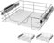 CASARIA® 3x Pull Out Telescopic Kitchen Drawer | For 60cm Units - 56cm Internal Cabinet Dimensions | Chrome-Plated | 25kg Load Capacity | Basket Shelf Organiser Storage Space Saving