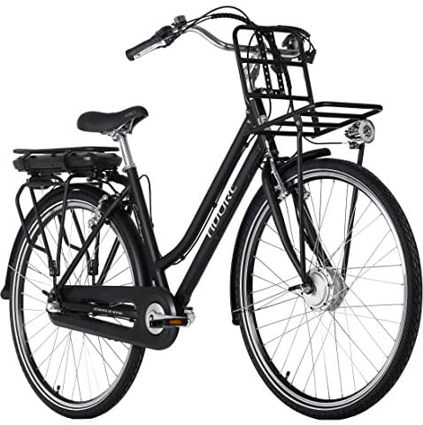 Adore Alu E-City-Bike Damen 28'' Cantaloupe schwarz Frontmotor 36 V/10,4 Ah 3 Gänge Designed by