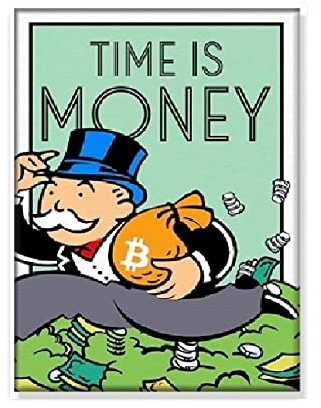 ABCWARRT Klassische Cartoon Graffiti Leinwand Malerei ALEC Monopoly Zeit Ist Geld Poster Home Wohnzimmer Büro Wand Bild Dekor Kein Rahmen (50 * 70cm Kein Rahmen,10)