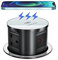 Pop Up Power Socket with USB C, Recessed Hidden Desk Power Socket with Wireless Charging, Pop Up Sockets for Kitchen Worktops, 3250W/13A, Black