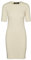 VERO Moda Damen Enges Stretch Kleid | Kurzes Mini Rundhals Dress | Elastisch Kurzarm Gerippt VMGOLD, Farben:Weiß, Größe:M