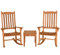 GOPLUS 3-teiliges Gartenmöbel Set, mit Kaffeetisch & 2 Schaukelstühlen, Bistro Set 2 Personen mit massivem Holz, Outdoor Sitzgruppe für Garten Terrassen Balkon