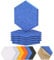 Hexagon Akustikplatten selbstklebend 12St. TONOR schallschutzplatten Schallschutz mit Hochdichte Wandfliesen Schalldämmung 30x26x1cm für Studio,Büro,Akustische Behandlung Wanddekoration Blau