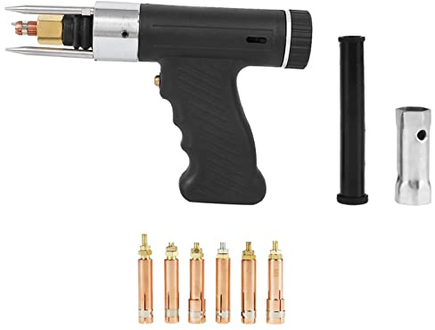Pistola de Soldadura de Pernos, Pistola de Soldadura de Pernos de Descarga de Capacitor con Juego de Soplete de Soldadura de Pinza M3 a M10 de 6 Piezas