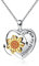 Dochais Herz Sonnenblumen Halskette für Damen mit You are My Sunshine Anhänger mit sich Drehendem Sunlower Herz, Gegen Angstzustände Spinner Halsketten Gold/Silber