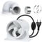 100mm Kanal Rohrventilator, Hoch/Niedrig Drehzahlregelbar Abluftventilator + Kanalschlauch + Klebeband Kit für Bad, WC, Küche, Gewächshaus, Zelt, Garage
