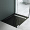 Mai & Mai Plato de Ducha Rectangular 80x100 cm Negro | Acrílico de Diseño Moderno | Altura 5 cm | Con Desagüe AL02 | Antideslizante | Xetro04